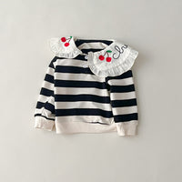 Load image into Gallery viewer, Baby Kid Girls Striped Fruit Tops Wholesale 231130154
