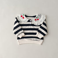 Load image into Gallery viewer, Baby Kid Girls Striped Fruit Tops Wholesale 231130154
