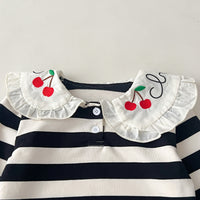Load image into Gallery viewer, Baby Kid Girls Striped Fruit Tops Wholesale 231130154

