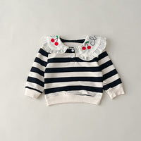 Load image into Gallery viewer, Baby Kid Girls Striped Fruit Tops Wholesale 231130154
