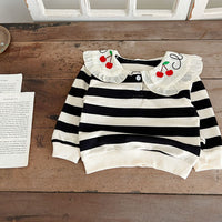 Load image into Gallery viewer, Baby Kid Girls Striped Fruit Tops Wholesale 231130154

