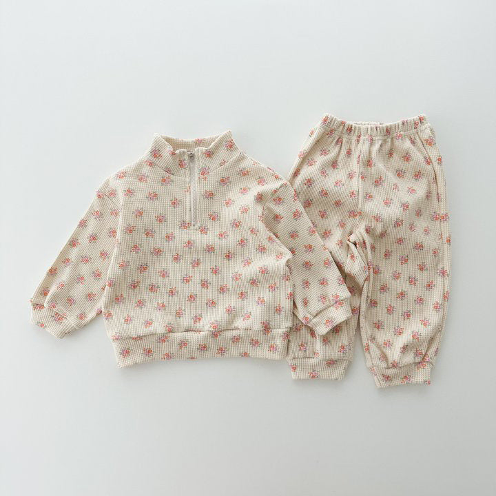 2 Pieces Set Baby Kid Girls Flower Print Tops And Pants Wholesale 231130155