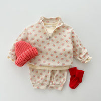 Load image into Gallery viewer, 2 Pieces Set Baby Kid Girls Flower Print Tops And Pants Wholesale 231130155
