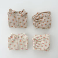 Load image into Gallery viewer, 2 Pieces Set Baby Kid Girls Flower Print Tops And Pants Wholesale 231130155
