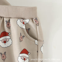 Load image into Gallery viewer, 2 Pieces Set Baby Kid Girls Christmas Cartoon Print Tops And Pants Wholesale 231130173
