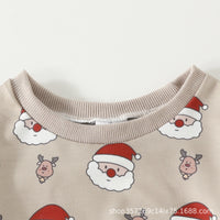 Load image into Gallery viewer, 2 Pieces Set Baby Kid Girls Christmas Cartoon Print Tops And Pants Wholesale 231130173
