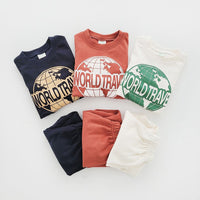 Load image into Gallery viewer, 2 Pieces Set Baby Kid Girls Boys Letters Tops And Solid Color Pants Wholesale 231130202
