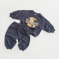 Load image into Gallery viewer, 2 Pieces Set Baby Kid Girls Boys Letters Tops And Solid Color Pants Wholesale 231130202
