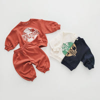 Load image into Gallery viewer, 2 Pieces Set Baby Kid Girls Boys Letters Tops And Solid Color Pants Wholesale 231130202
