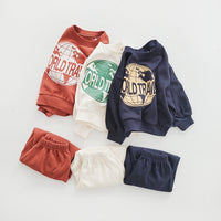 Load image into Gallery viewer, 2 Pieces Set Baby Kid Girls Boys Letters Tops And Solid Color Pants Wholesale 231130202
