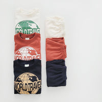 Load image into Gallery viewer, 2 Pieces Set Baby Kid Girls Boys Letters Tops And Solid Color Pants Wholesale 231130202
