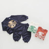 Load image into Gallery viewer, 2 Pieces Set Baby Kid Girls Boys Letters Tops And Solid Color Pants Wholesale 231130202
