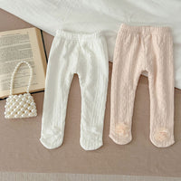 Load image into Gallery viewer, Baby Kid Girls Solid Color Flower Leggings Wholesale 231130226
