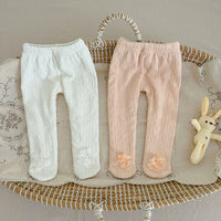 Load image into Gallery viewer, Baby Kid Girls Solid Color Flower Leggings Wholesale 231130226
