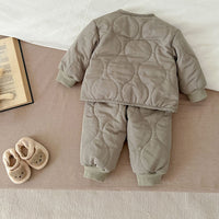 Load image into Gallery viewer, 2 Pieces Set Baby Kid Girls Boys Solid Color Jackets Outwears And Pants Wholesale 231130233
