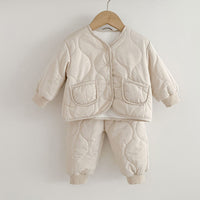 Load image into Gallery viewer, 2 Pieces Set Baby Kid Girls Boys Solid Color Jackets Outwears And Pants Wholesale 231130233
