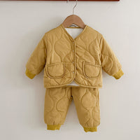 Load image into Gallery viewer, 2 Pieces Set Baby Kid Girls Boys Solid Color Jackets Outwears And Pants Wholesale 231130233
