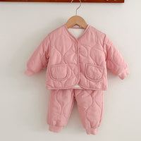 Load image into Gallery viewer, 2 Pieces Set Baby Kid Girls Boys Solid Color Jackets Outwears And Pants Wholesale 231130233
