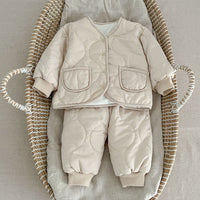 Load image into Gallery viewer, 2 Pieces Set Baby Kid Girls Boys Solid Color Jackets Outwears And Pants Wholesale 231130233
