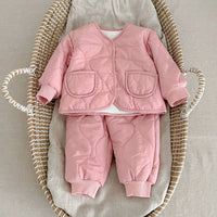 Load image into Gallery viewer, 2 Pieces Set Baby Kid Girls Boys Solid Color Jackets Outwears And Pants Wholesale 231130233
