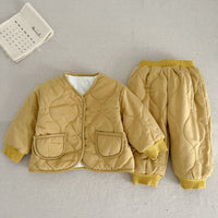 Load image into Gallery viewer, 2 Pieces Set Baby Kid Girls Boys Solid Color Jackets Outwears And Pants Wholesale 231130233
