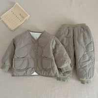 Load image into Gallery viewer, 2 Pieces Set Baby Kid Girls Boys Solid Color Jackets Outwears And Pants Wholesale 231130233

