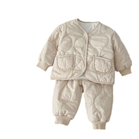 Load image into Gallery viewer, 2 Pieces Set Baby Kid Girls Boys Solid Color Jackets Outwears And Pants Wholesale 231130233
