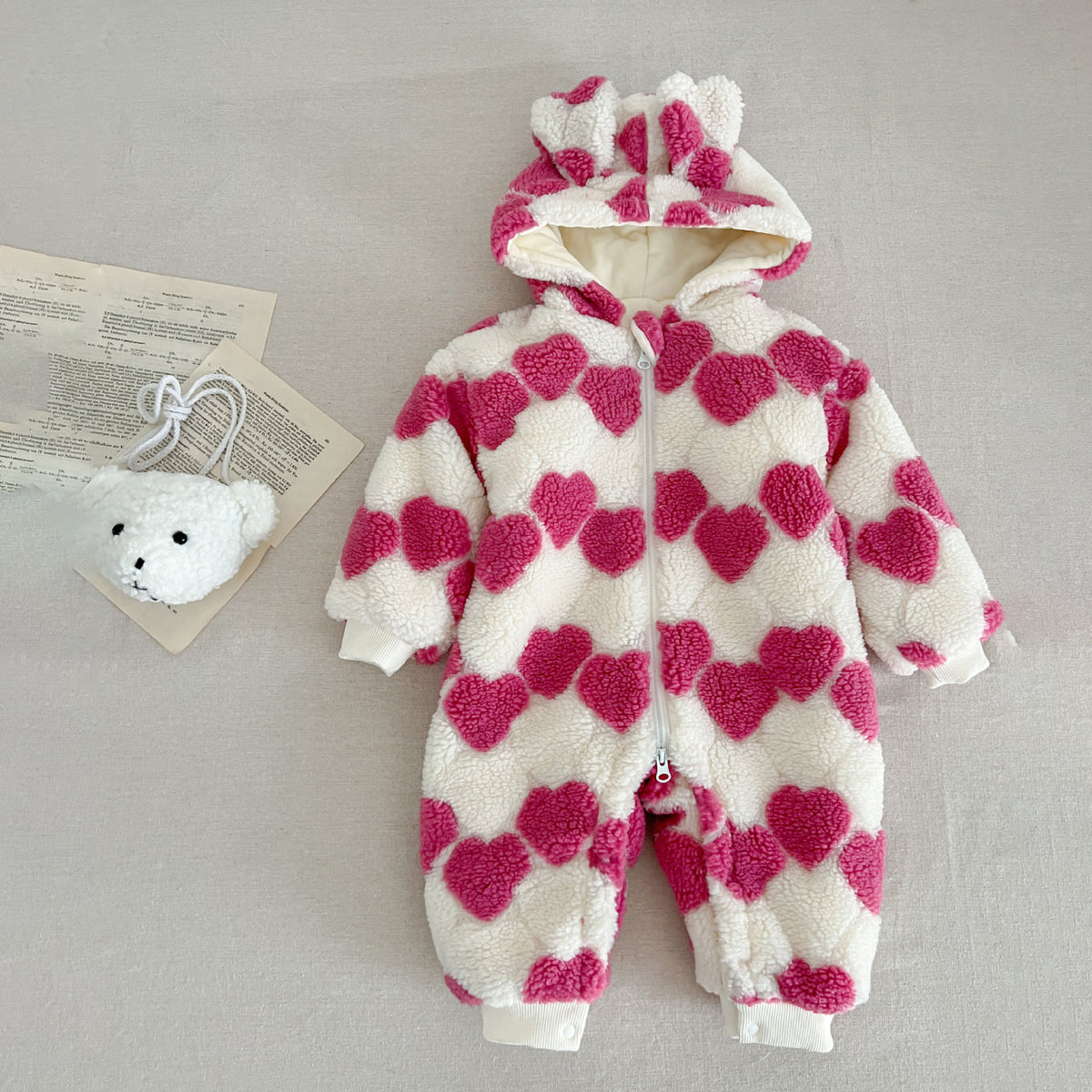 Baby Kid Girls Color-blocking Love heart Jumpsuits Wholesale 231130235