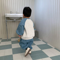 Load image into Gallery viewer, 2 Pieces Set Baby Kid Girls Boys Cartoon Print Tops And Solid Color Pants Wholesale 231130238
