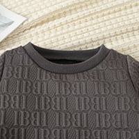 Load image into Gallery viewer, 2 Pieces Set Baby Kid Girls Boys Solid Color Letters Tops And Pants Wholesale 231130242
