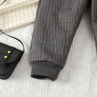 Load image into Gallery viewer, 2 Pieces Set Baby Kid Girls Boys Solid Color Letters Tops And Pants Wholesale 231130242
