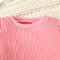 Load image into Gallery viewer, 2 Pieces Set Baby Kid Girls Boys Solid Color Letters Tops And Pants Wholesale 231130242
