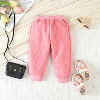 Load image into Gallery viewer, 2 Pieces Set Baby Kid Girls Boys Solid Color Letters Tops And Pants Wholesale 231130242
