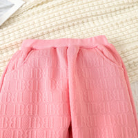 Load image into Gallery viewer, 2 Pieces Set Baby Kid Girls Boys Solid Color Letters Tops And Pants Wholesale 231130242
