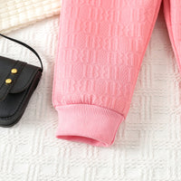 Load image into Gallery viewer, 2 Pieces Set Baby Kid Girls Boys Solid Color Letters Tops And Pants Wholesale 231130242
