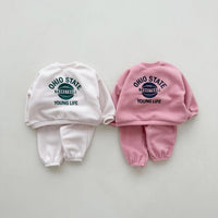 Load image into Gallery viewer, 2 Pieces Set Baby Kid Girls Letters Hoodies Sweatshirts And Solid Color Pants Wholesale 231130253
