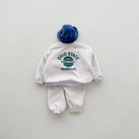 Load image into Gallery viewer, 2 Pieces Set Baby Kid Girls Letters Hoodies Sweatshirts And Solid Color Pants Wholesale 231130253
