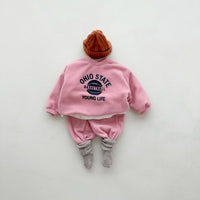 Load image into Gallery viewer, 2 Pieces Set Baby Kid Girls Letters Hoodies Sweatshirts And Solid Color Pants Wholesale 231130253
