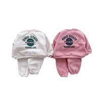 Load image into Gallery viewer, 2 Pieces Set Baby Kid Girls Letters Hoodies Sweatshirts And Solid Color Pants Wholesale 231130253
