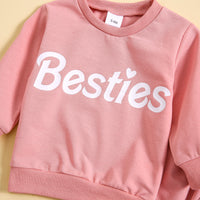 Load image into Gallery viewer, 2 Pieces Set Baby Kid Girls Letters Tops And Solid Color Pants Wholesale 231130271
