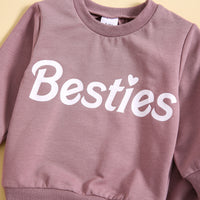 Load image into Gallery viewer, 2 Pieces Set Baby Kid Girls Letters Tops And Solid Color Pants Wholesale 231130271
