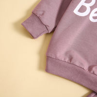 Load image into Gallery viewer, 2 Pieces Set Baby Kid Girls Letters Tops And Solid Color Pants Wholesale 231130271
