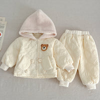 Load image into Gallery viewer, 2 Pieces Set Baby Kid Girls Solid Color Cartoon Tops And Pants Wholesale 231130288
