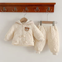 Load image into Gallery viewer, 2 Pieces Set Baby Kid Girls Solid Color Cartoon Tops And Pants Wholesale 231130288
