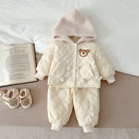 Load image into Gallery viewer, 2 Pieces Set Baby Kid Girls Solid Color Cartoon Tops And Pants Wholesale 231130288
