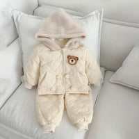 Load image into Gallery viewer, 2 Pieces Set Baby Kid Girls Solid Color Cartoon Tops And Pants Wholesale 231130288
