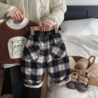 Load image into Gallery viewer, Baby Kid Girls Boys Checked Pants Wholesale 231130294
