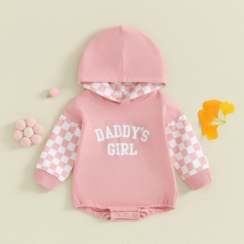 Baby Girls Letters Checked Rompers Wholesale 231130319