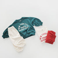 Load image into Gallery viewer, 2 Pieces Set Baby Kid Girls Boys Letters Hoodies Sweatshirts And Solid Color Pants Wholesale 231130330
