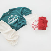 Load image into Gallery viewer, 2 Pieces Set Baby Kid Girls Boys Letters Hoodies Sweatshirts And Solid Color Pants Wholesale 231130330
